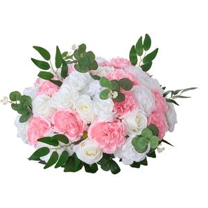 10 Pezzi Composizione Floreale Artificiale con Rose, Diametro 17,7 Pollici, Bouquet a Sfera per Centrotavola e Decorazioni Matrimoniali - Product Image 1