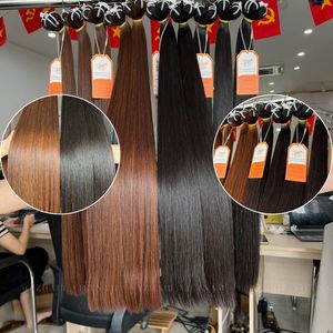 Haute Qualité 100% Cuticules Alignées Extensions de Cheveux Humains Double Dessiné Soyeux Trame Usine En Gros - Product Image 3