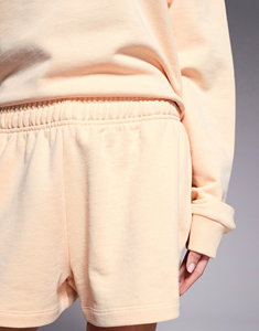 Ensemble de survêtement pour femme en coton 100% OEM, avec logo brodé et imprimé en relief, style décontracté estival, 2 pièces - Product Image 6
