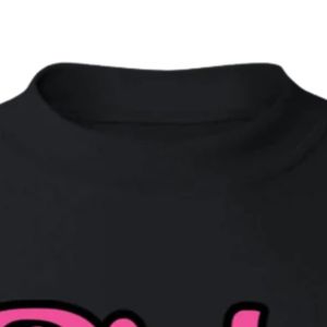 Sweat-shirt à col rond graphique Black Pinky Up, manches longues, poignets côtelés, décontracté, en polaire pour femme, style streetwear tendance - Product Image 2