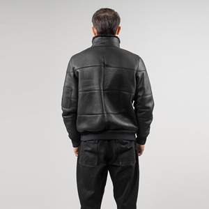 Veste en cuir pour homme avec finition lisse et tissu durable pour un usage quotidien - Product Image 5