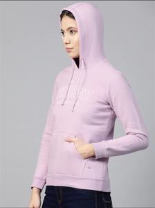 Sudadera con Capucha Lavanda para Mujer, Estampado Friday Hello Weekend, Informal, Manga Larga, Tejido de Algodón, Ropa de Otoño - Product Image 5