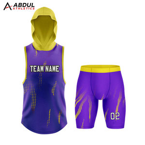Conjunto de uniforme de fútbol americano transpirable que incluye camiseta y pantalones cortos, tela que absorbe la humedad, ligero, para entrenamiento y partidos - Product Image 1