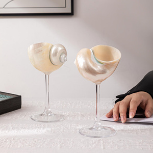 Decoración para fiestas y bodas con temática costera, vasos de conchas marinas hechos a mano, vasos de conchas naturales. - Product Image 6