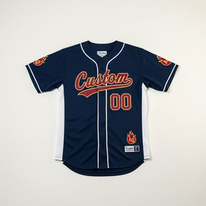 Maillot de baseball unisexe personnalisé, séchage rapide, respirant, imprimé par transfert thermique, vêtement de sport OEM - Product Image 1