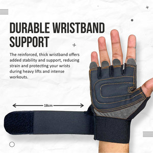 Guantes de Entrenamiento de Fuerza con Ajuste Seguro en la Muñeca para Ejercicio en el Gimnasio y Uso Profesional - Product Image 3