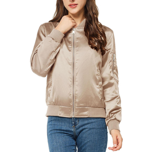 Custom Men Satin Varsity <b>Jacket</b> Classic Baseball Bomber <b>Jacket</b> Snap Button Shiny Silk Letterman <b>Jacket</b> Striped Ribbing Outerwear - Product Image 5