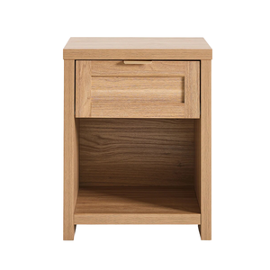 Table de chevet moderne en bois avec tiroir lisse et étagère ouverte, table de chevet durable pour le rangement dans la chambre - Product Image 1