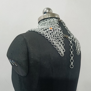 Collar de Malla de Aluminio Ligero con Anillos Entrelazados, Armadura Medieval para el Cuello, Hecho a Mano, para Disfraces de Festival, Cosplay y Renacimiento - Product Image 2