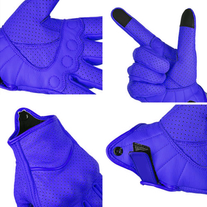 Guantes de Motociclismo Ligeros de Cuero con Logotipo Personalizado, Diseño Flexible con Flujo de Aire, Fácil Ajuste para Motocicletas Deportivas y Urbanas - Product Image 5