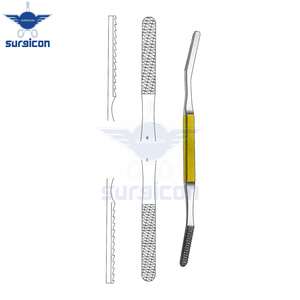 ที่ขูดจมูก Fomon ขนาด 20.5 ซม. / 8 นิ้ว แบบมุมโค้ง พร้อมหัวทังสเตนคาร์ไบด์ TC ขนาด 40 x 7 มม. รุ่น Fig. 7/8 สำหรับการปรับรูปทรงกระดูกจมูกอย่างแม่นยำ - Product Image 6