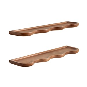 Wholesale Natural Mango Wood <b>Floating</b> Wine <b>Shelf</b> - Minimalist Design - Product Image 1