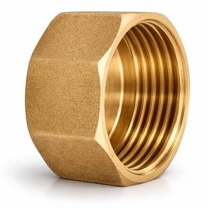 Bouchon de tuyau en laiton 1 pouce NPT fileté femelle – Bouchon d'extrémité en laiton robuste pour raccords de tuyauterie – Résistant à la corrosion, étanche, pour l'eau - Product Image 1