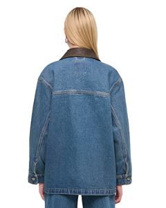 <b>Dark</b> Blue Denim Jacket Women Slim Fit <b>Jean</b> Coat Long Sleeve Button Up Fashion Outerwear Casual <b>Indigo</b> Lady <b>Jean</b> Tops for Autumn - Product Image 5