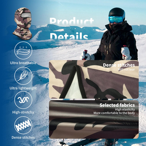 Balaclava sur mesure avec trous d'aération respirants, masque intégral pour cyclistes, protection UV, tissu rafraîchissant, couvre-cou et visage. - Product Image 6