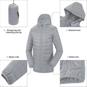 Wholesale Outdoor Light Warm Unisex Bubble <b>Jacket</b> <b>Winter</b> Custom Cheap Price Fashion Hooded Thick <b>Waterproof</b> Heated Streetwear - Product Image 4