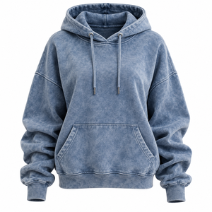 Sudaderas con Capucha Casuales y a la Moda para Tallas Grandes, Venta al por Mayor, Personalizadas con Logotipo Bordado o Impreso, Lavado Ácido, Forro Polar, Invierno - Product Image 5