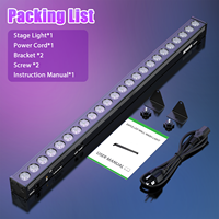 U`King 60W Projecteur mural DMX 24x3W RGB LED pour scène, DJ, mariage, fête