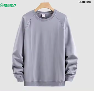 Sweat-shirt polaire uni à manches longues pour homme, style streetwear simple, personnalisable – Vente en gros de sweats et hoodies pour hommes - Product Image 4