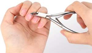 Coupe-ongles professionnel en acier inoxydable ultra-affûté à large ouverture, forme biseautée, type fantaisie, manche courbé - Product Image 4