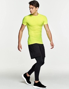 Nouveau T-shirt de compression respirant pour homme, amincissant et sculptant, à manches courtes, avec soutien dorsal et correcteur de posture - Product Image 1