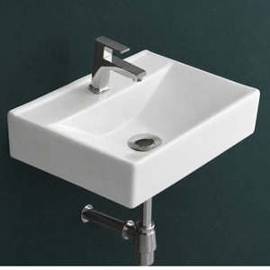 Lavabo de Pared Avvio, Rectangular, con un Solo Orificio, Grifo Cromado, Diseño Minimalista, Capacidad de 12L, 5 Años de Garantía, Lavado a Mano - Product Image 2