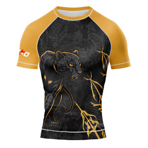 High Quality 100% Polyester MMA <b>Rash</b> <b>Guard</b> <b>BJJ</b> 2026 Design Your Own Unisex Short Sleeve Quick Dry Martial Arts Wear Breathable - Product Image 3