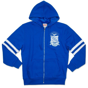 Sudadera con capucha y cremallera azul real Phi Beta Sigma con escudo griego para hombre, sudadera con capucha de fraternidad, chaqueta informal de forro polar - Product Image 1