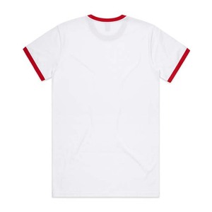 เสื้อยืดคอกลมแขนสั้นสีขาวสำหรับผู้ชาย, เสื้อยืดลำลองผ้าฝ้ายสีทึบตัดสีกรมท่าฤดูร้อน - Product Image 2