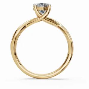 Joya de Diamante de 0.300 Quilates, 1 Piedra, Oro Sólido de 9k, 14k, 18k, Oro Amarillo, Rosa, Blanco, Gema Auténtica, Joyería Fina de Alta Calidad, Regalo - Product Image 2