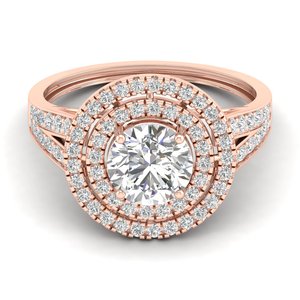 REYES - Anillos de Compromiso de Plata de Ley 925 con Moissanita Chapada en Oro Blanco de 14K, Joyería Fina Original, Regalo de Boda - Product Image 5