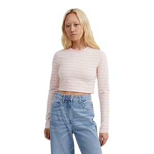 Camiseta de Manga Larga para Mujer, Diseño Casual, Estilo Vintage, Ligera, Transpirable, de Alta Calidad, Personalizable (OEM) - Product Image 4