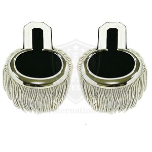 Épaulettes d'Empereur Français Dorées et Argentées, Épaulettes Cérémonielles avec Franges, Couleurs Personnalisables, Tissu Doux - Product Image 2