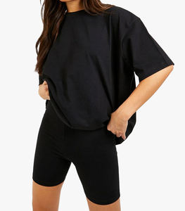 T-shirts et shorts vintage 285g 100% coton unisexe, coupe ample, délavés, surdimensionnés, pour femmes et hommes – Vente chaude - Product Image 1