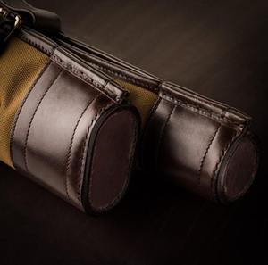 Rugged Vintage Leather Short Case Outdoor Shooting Accessories Storage Slip Cover Adjustable Shoulder Strap Tactical Bag MOLLE - Product Image 3