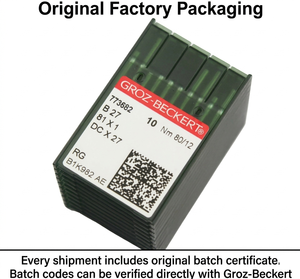 Groz-Beckert B27 DCX27 Overlock <b>Sewing</b> Machine Needle Pack 100 Pieces Industrial Apparel Machine Parts - Product Image 1