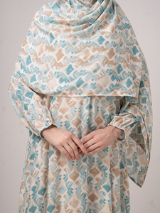 Vestido Hijab Personalizado de Fábrica, Estampado Floral, Alta Calidad, Abaya Islámica para Oración, Dubai, Eid, Musulmán, Árabe, Elegante para Mujer - Product Image 6
