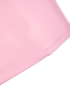 Shorts Deportivos de Cintura Alta Color Rosa para Mujer, Shorts de Yoga y Fitness de Color Sólido, Cintura Elástica, Tejido de Spandex y Poliéster - Product Image 5