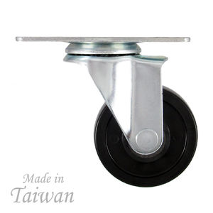 2.5 Inch TPR Swivel <b>Caster</b> Wheel with Dual Ball Bearings Plate Mount Smooth Rolling for <b>Furniture</b> and Equipment - Product Image 3