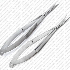 Tijeras Microquirúrgicas Oftálmicas Premium TC Castroviejo de 4.5 Pulgadas, Rectas y Curvas, de Carburo de Tungsteno y Acero Inoxidable - Product Image 2