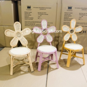 Chaise pour enfants en rotin tressé faite à la main pour location de fêtes d'anniversaire, mobilier pour enfants, directement de l'usine, OEM ODM Vietnam - Product Image 6