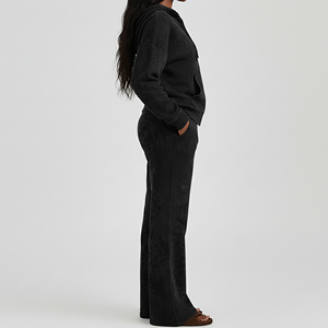 Conjunto Deportivo de Verano para Mujer, Estilo Casual, Lavado Ácido, Bordado, con Cordón Ajustable, 100% Algodón, Transpirable y Ligero, OEM/ODM - Product Image 5