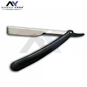 มีดโกนหนวดแบบตรง Shavette Barber สำหรับมืออาชีพ สีดำ พับได้ สำหรับช่างตัดผม ผู้ชาย ใช้สำหรับโกนหนวด ทำจากสแตนเลส - Product Image 4