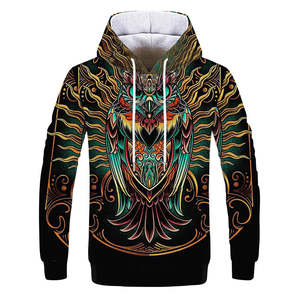 Sweat-shirts à capuche personnalisés pour hommes en coton et polyester, design brodé surdimensionné, impression numérique par sublimation personnalisée - Product Image 3