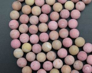 Rodonita Natural, Corte Redondo Facetado, Calibrada, Piedra Preciosa Suelta, Sin Tratar, Certificada, Lote de Perlas para Joyería al por Mayor - Product Image 3