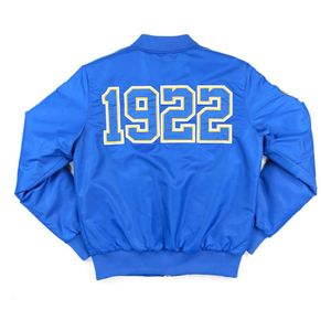 Chaqueta Bomber Azul Sigma Gamma Rho para Mujer, Chaqueta Universitaria de Sororidad con Letras Griegas, Abrigo Casual con Cremallera, Bordado Personalizado para Universidad - Product Image 2