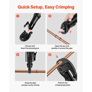 Mordente ProPress da 1/2 pollice per utensili a pressione serie Compact, acciaio temprato 52 HRC, compatibile con utensili a pressione in rame da 24KN - Product Image 5