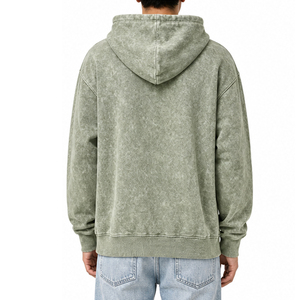 Sweat-shirt vintage personnalisé à col zippé, unisexe, en molleton épais, style streetwear, fabrication OEM de vêtements - Product Image 4