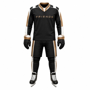 Uniforme de Hockey sobre Hielo Transpirable para Hombre Adulto, 100% Poliéster, Impresión Personalizada, MOQ Bajo, Secado Rápido - Product Image 1