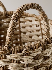 High Quality Bestselling Eco-Friendly Seagrass Handwoven Basket Storage Home Decoration Laundry Basket <b>Hamper</b> Multifunction Made - Product Image 5